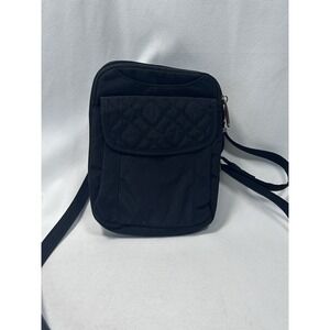 Travelon Anti-theft Signature Quilted Slim Pouch Bag, Black 7 X 8.5